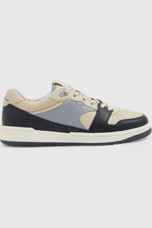 Reiss Astor Perf - Leather Lace Up Trainers