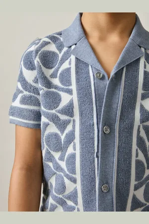 Reiss Edmonds - Abstract-Pattern Towelling Shirt