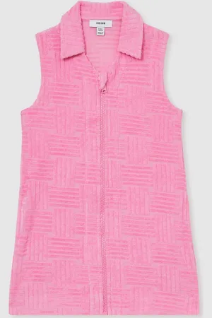 Reiss Karyanne - Karyanne Textured Towelling Zip-Through Dress