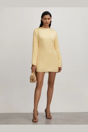 Anna Quan Heather -bruy??re Robe courte pliss??e ?? ourlet brut