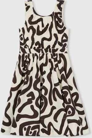 Reiss Anouka - Anouka Cotton Shirred Printed Dress