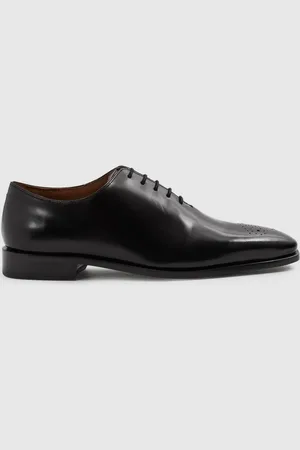 Reiss Mead Brogue - Leather Brogue Detail Lace Up Shoes