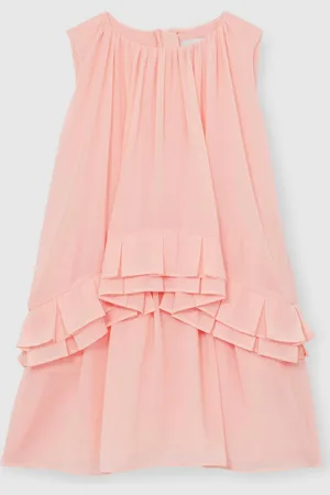 Reiss Luni - Luni Chiffon Floral-Print Tiered Dress