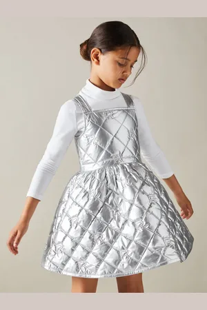 Reiss Joey - Quilted Metallic Flared Dress