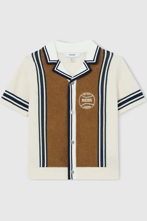 Reiss Appling - Appling Cotton Colour-Block Varsity Shirt