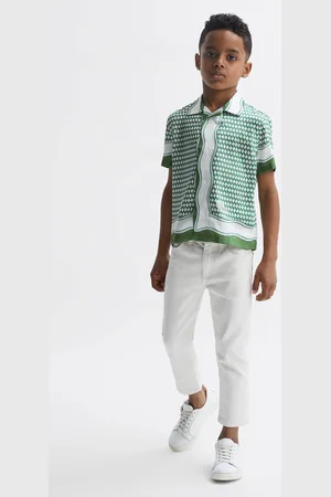 Reiss Vanpelt - Chemise imprimée à manches courtes et col cubain
