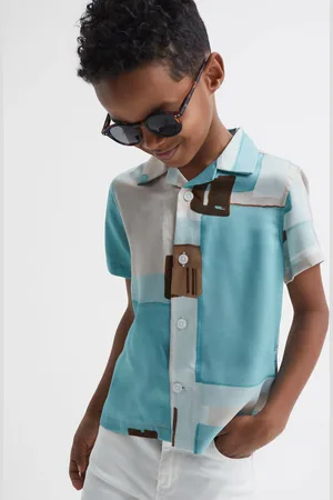 Reiss Deekay - Chemise slim ?? col cubain et imprim?? abstrait