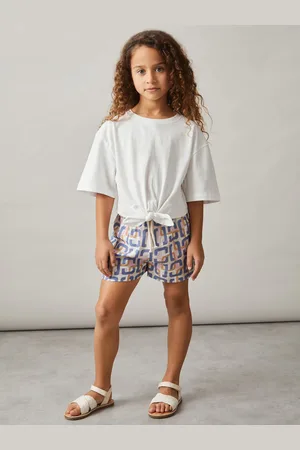Reiss Tyla - Cotton Tie-Front Cropped T-Shirt