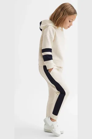 Reiss Cara - Ensemble jogging color block avec sweat ?? capuche et pantalon en coton m??lang??