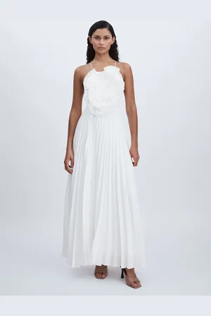 Acler Kingsford Maxi - Robe longue pliss??e ?? volants en satin