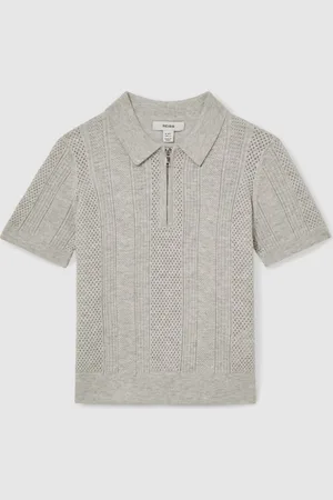 Reiss Texas - Texas Textured-Knit Half-Zip Polo Shirt