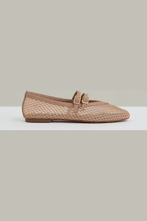 Reiss Elspeth - Mesh Double Strap Ballet Flats