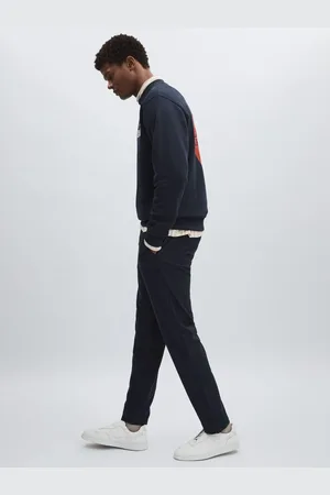 Les Deux Herringbone Tapered Drawstring Trousers - Herringbone Tapered Drawstring Trousers