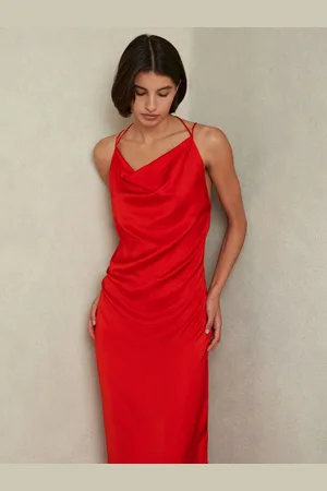 Reiss Lilah - Robe longue en satin ?? col b??nitier