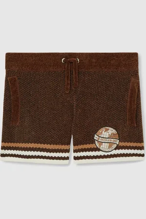 Reiss Pete - Pete Chenille Airlines Embroidery Shorts