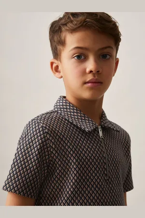 Reiss Baines - Geometric Jacquard Polo Shirt