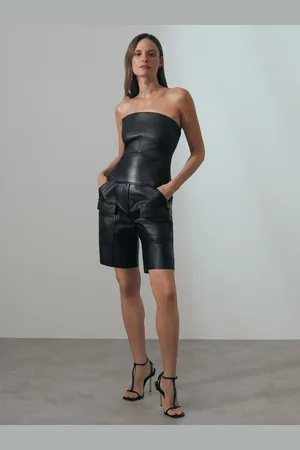 ATELIER Eliana - Short cargo en cuir