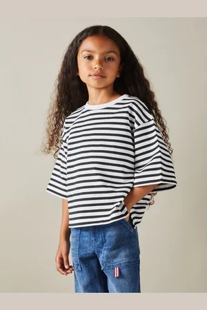 Reiss Sassy - Oversized Striped Cotton T-Shirt