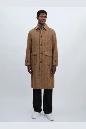 Les Deux Maximilian Coat - Wool-Blend Long Herringbone Coat