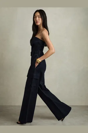 Reiss Lois - Combinaison bustier ceintur??e ?? jambe large