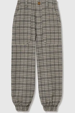 Reiss Annika - Annika Check Woven Joggers