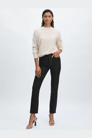 Paige Cindy Luxe Coating - Coated Straight-Leg Jeans