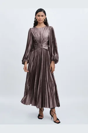 Acler Norseman Midi - Robe mi-longue pliss??e en satin