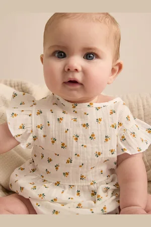Reiss Eleanora - Cotton Seersucker Floral Print Romper