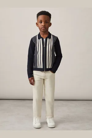 Reiss Ambient - Striped Zip-Through Knit Overshirt
