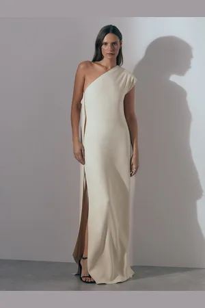 ATELIER Beatrice - One-Shoulder Drape Back Maxi Dress