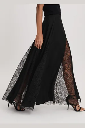 Anna Quan Nyla - Jupe longue en dentelle satin??e