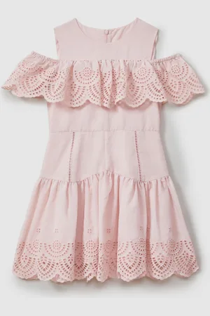 Reiss Jazz - Off-The-Shoulder Broderie Dress