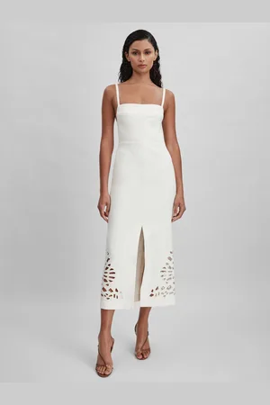 Acler Delacourt - Robe mi-longue ?? d??coupes en lin m??lang??