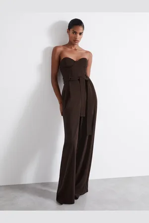 Reiss Estel - Atelier Strapless Crepe Bustier Jumpsuit