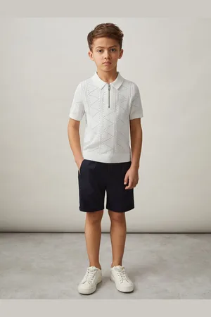 Reiss Spey - Half Zip Pointelle Polo Shirt