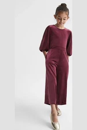 Reiss Mina - Combinaison courte en velours ?? manches ??vas??es