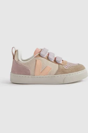 Veja Small V-10 -Petit V-10 Baskets Velcro en daim