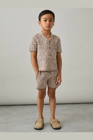 Reiss Redhill - Tile Pattern Knit Shorts