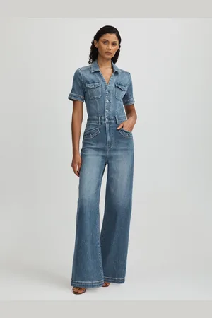 Paige Harper Ankle -Cheville Harper - Wide Leg Denim Jumpsuit