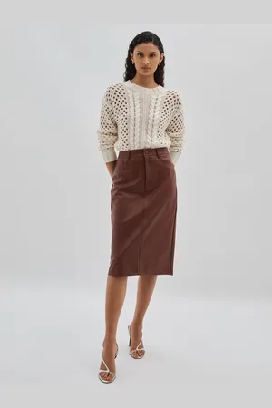 Paige Siren -Sir??ne Faux-Leather Midi - jupe