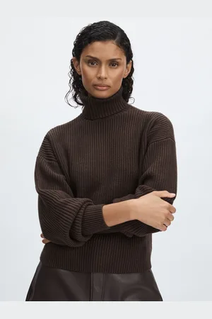 GOOD AMERICAN Cozy Turtleneck - Roll-Neck Rib-Knit Jumper