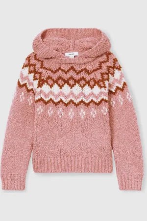 Reiss Divia - Divia Cotton-Wool Fair Isle Hoodie