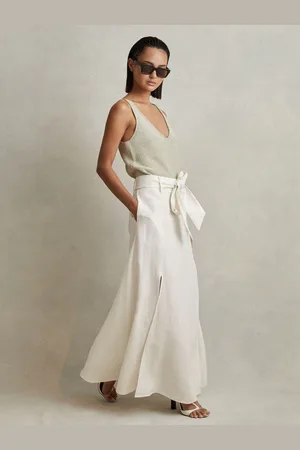 Reiss Abigail - Jupe longue taille haute en lin