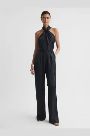 Reiss Jules - Combinaison ajust??e en satin ?? col dos nu