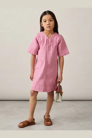 Reiss Tia - Tia Lace-up Detail Denim Dress