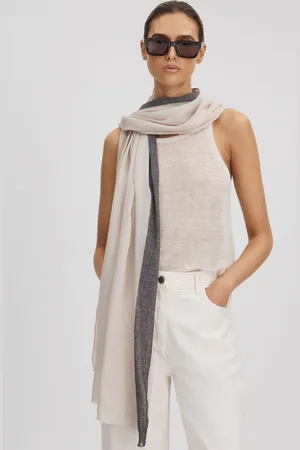 Reiss Beatrix - ??charpe ray??e en lin et modal