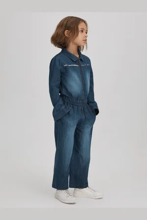 Reiss Marnie - Combinaison en jean orn??e ??lastiqu??e