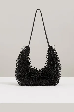 Reiss Moon - Moon Beaded Crescent Shoulder Bag