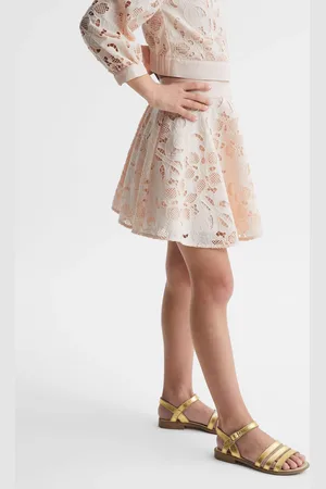 Reiss Nella - Jupe courte taille haute en dentelle