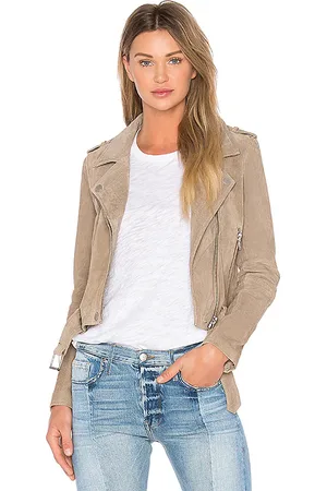 BLANK NYC BLOUSON MOTARD EN DAIM in .